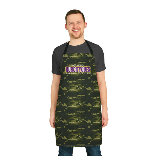 HubCityQues Camouflage Cooking Apron with 5-Color Straps